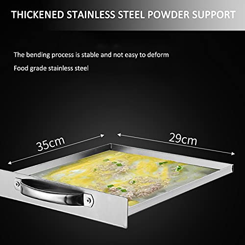  AIZYR Chinese Rice Noodle Roll Food Steamer - Home Rice Noodle Roll Machine With 3 Stainless Steel Trays (1 Tray With Hole + 2 Solid Tray),4 Layer