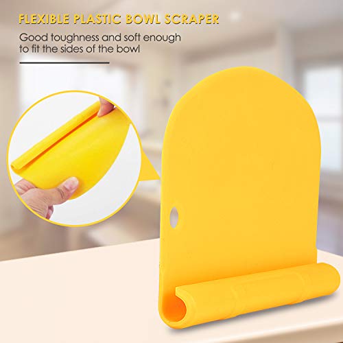  Bench Scraper For Baking, Stainless Steel Dough Scraper/Cutter/Chopper And Flexible Plastic Bowl Scraper Set - Pastry, Pizza Cutter, Baking Tools With Measurement, 2 In 1 Kitchen Scraper