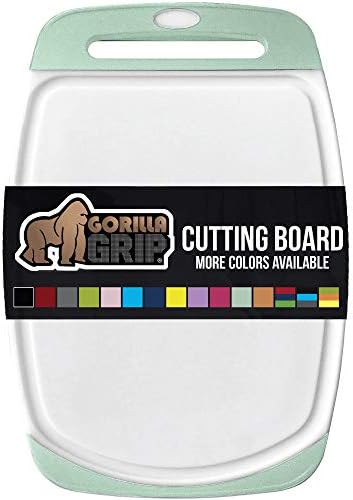  Reversible, Oversized, Thick Cutting Board, Easy Grip Handle, Deep Juice Grooves, Slip Resistant, Large Kitchen Chopping Boards For Meat, Veggies, Fruits, Dishwasher Safe, 16x11.2, Mint