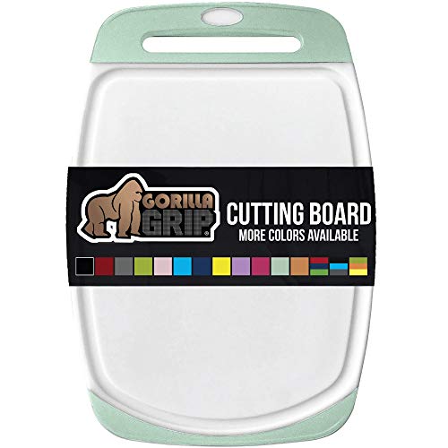  Reversible, Oversized, Thick Cutting Board, Easy Grip Handle, Deep Juice Grooves, Slip Resistant, Large Kitchen Chopping Boards For Meat, Veggies, Fruits, Dishwasher Safe, 16x11.2, Mint