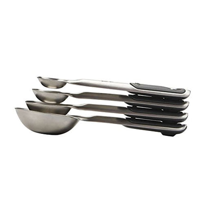 OXO Good Grips 4 Piece Stainless Steel Measuring Spoons With Magnetic Snaps