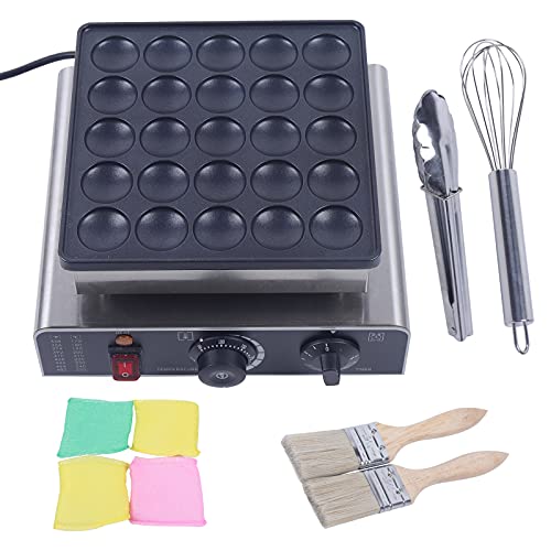  25 Slots Mini Dutch Pancake Maker, 800W 110V Electric Waffle Maker Non-stick Muffin Maker Machine For Bakery Restaurant Snack Bar Home Kitchen - Make Muffins Pancakes In 1-5 Minutes