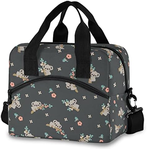  Lunch Bag Sugar Skull Flowers Rose Daisy Insulated Cooler Thermal Lunch Bag Box For Kids School Children Students Girls Boys Mexican Day Of The Dead Skull Love Heart Lunch Box Handbag Woman Man