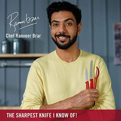 Victorinox Swiss Classic 3-Piece Paring Knife With Peeler Set In Red