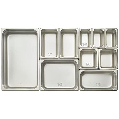  Winco 2 1/2-Inch Anti-Jamming Steam Pan, Half, 24-Gauge
