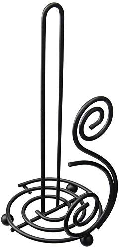 Oll DECO Paper Towel Holder, Black, Medium
