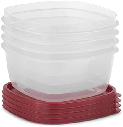 Rubbermaid Easy Find Lids Food Storage Container, 2.5 Gallon, Racer Red
