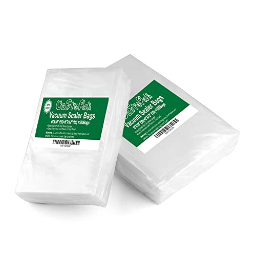  100 Count Vacuum Sealer Bags 50 Of Each Size 50 Pint 6"X10"and 50 Quart 8"X12"BPA Free Sous Vide Seal A Meal Commercial Grade Vaccume Seal Pre-Cut Combo Pack Bag