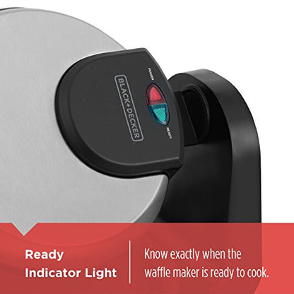 Black & Decker Flip Waffle Maker, Silver, WM1404S