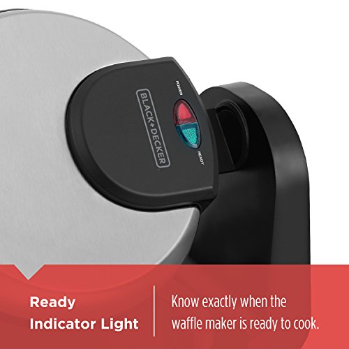 Black & Decker Flip Waffle Maker, Silver, WM1404S