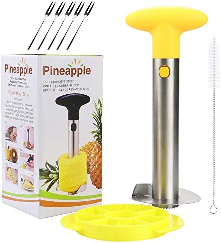  Pineapple Slicer Corer, [Upgraded] 304 Stainless Steel Pineapple Cutter Pineapple Corer Slicer Tool For Home And Kitchen