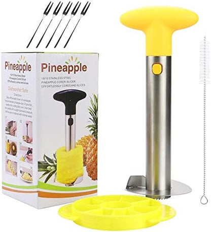  Pineapple Slicer Corer, [Upgraded] 304 Stainless Steel Pineapple Cutter Pineapple Corer Slicer Tool For Home And Kitchen