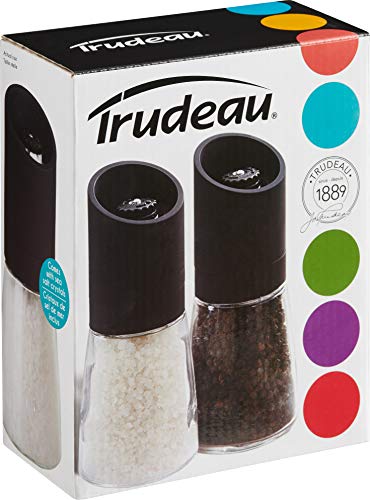  Maison Glass And Black 6 Inch Ceramic Grinder And Salt Pepper Mill, 6"