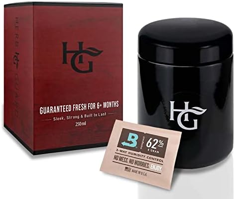 - Half Oz Airtight Jar And Smell Proof Containers (250 Ml) Comes With Humidity Pack To Keep Goods Fresh For Months
