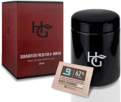  - Half Oz Airtight Jar And Smell Proof Containers (250 Ml) Comes With Humidity Pack To Keep Goods Fresh For Months