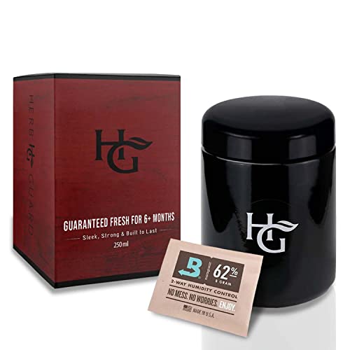  - Half Oz Airtight Jar And Smell Proof Containers (250 Ml) Comes With Humidity Pack To Keep Goods Fresh For Months