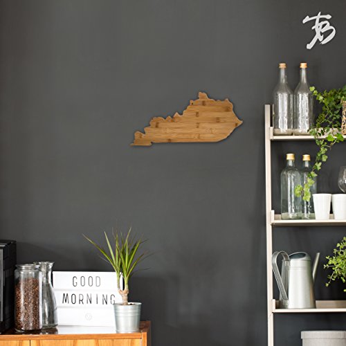  Kentucky State Shaped Cutting Board, Natural Bamboo