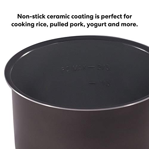  Ro 10-in-1 Pressure Cooker, Slow Cooker, Rice/Grain Cooker, 8 Quart & Ceramic Non Stick Interior Coated Inner Cooking Pot 8 Quart