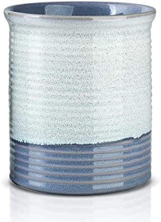  Tensil Holder For Countertop, Cooking Utensil Holder, Large Utensil Crock Stoneware Utensil Holder For Kitchen Counter Perfect For Utensil Starw Or Any Size Kitchen Accessories Framhouse Style
