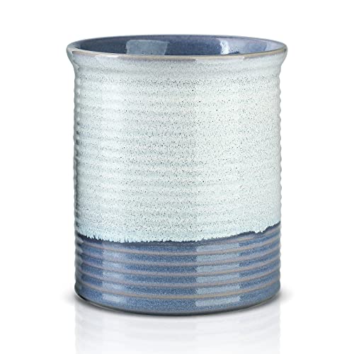  Tensil Holder For Countertop, Cooking Utensil Holder, Large Utensil Crock Stoneware Utensil Holder For Kitchen Counter Perfect For Utensil Starw Or Any Size Kitchen Accessories Framhouse Style