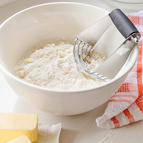  Astry Blender, Multi-Purpose Dough Blender Mixer, Stainless Steel Blades, Heavy Duty Pastry Cutter, Pastry Blender Stainless Steel, Pizza Dough Blender, Pastry Blender Stainless Steel