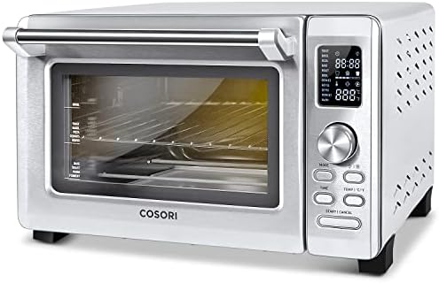  Air Fryer Toaster Oven, 12-in-1 Convection Oven Countertop With Rotisserie, Stainless Steel 32QT/32L, 6-Slice Toast, 13-inch Pizza,100 Recipes, Basket, Tray(6 Accessories)Included, CO130-AO