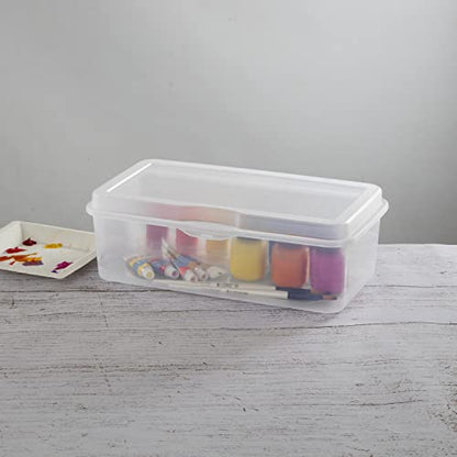  18058606 Large Flip Top, Clear, 6-Pack