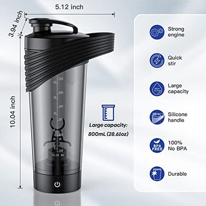  Electric Protein Shaker Bottles, Portable Mixer Cups, 28Oz Large Capacity Blender Bottles, Made With Tritan - BPA FREE, Rechargeable Powerful For Smooth Protein Shakes