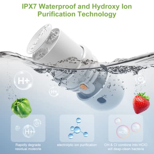  Fruit And Vegetable Washing, Vegetable Purifier Machine, Fruit Cleaner Device, Fruit Purifier For With OH-ion Purification Technology For Cleaning Fruit, Vegetable, Rice, Tableware