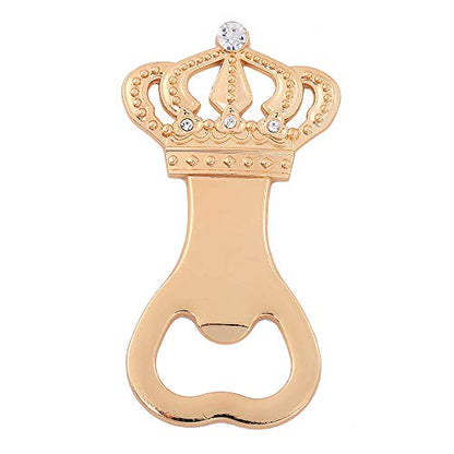  Pack Of 12 Gold Crown Bottle Opener Wedding Favors,Party Favors For Guest Souvenir Gift For Baby Shower Birthday Party Decorations And Supplies By LAYSERI (Gold Crown Style,12 )