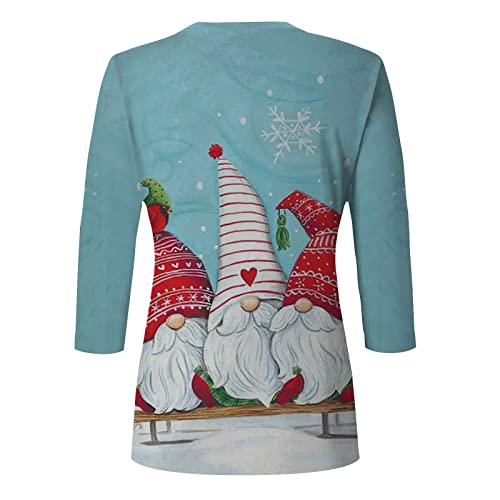  Womens 2022 Fall Fashion Tops Fall Loose Tops Christmas Print Long Sleeve Sweatshirts Plus Size Pullover Top Fall