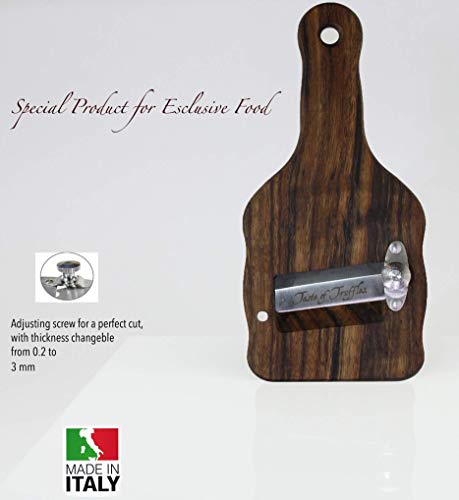  Professional Truffle Shaver/Slicer/Cutter In RoseWood & Stainless Steel Blade | Adjustable Mandoline Slicer - Made In Italy