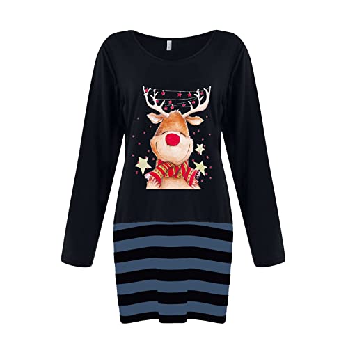 Pullover Sweatshirts For Women Cute Plus Size Christmas Print Long Sleeve Fashion Sweatshirts Pullover Top Streetwear