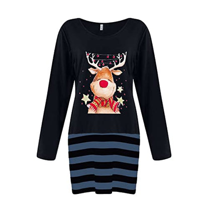  Pullover Sweatshirts For Women Cute Plus Size Christmas Print Long Sleeve Fashion Sweatshirts Pullover Top Streetwear