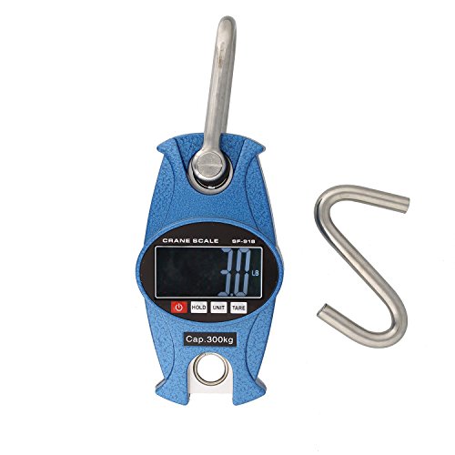 Digital Hanging Scale 660 Lb Hook Mini Crane Scale In Orange – For Lamb, Calf, Fishing, Hunting Weight