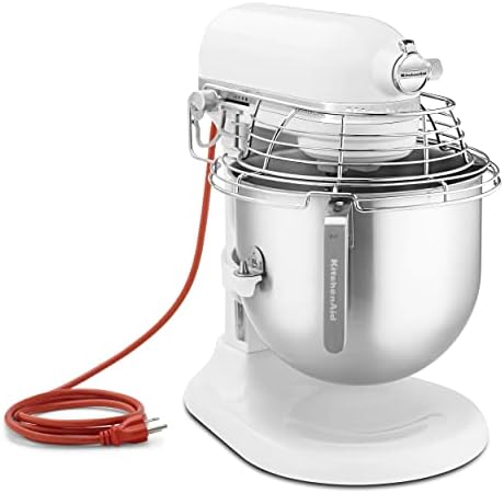 KitchenAid KSM8990WH 8-Quart Commercial Countertop Mixer, 10-Speed, Gear-Driven, White