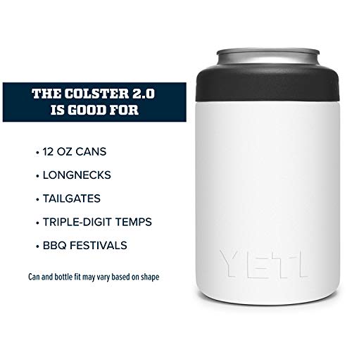Yeti Rambler 12 Oz. Colster Can Insulator For Standard Size Cans, White, 1 Count (Pack Of 1)