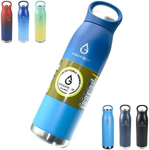  Insulated Sports Water Bottle 24oz- Hydro Vacuum Insulated Flask, BPA Free Double Wall Stainless Steel Water Bottle, Keep Cold 24 Hour/Hot 12 Hour, Durable Leakproof And Sweat Free