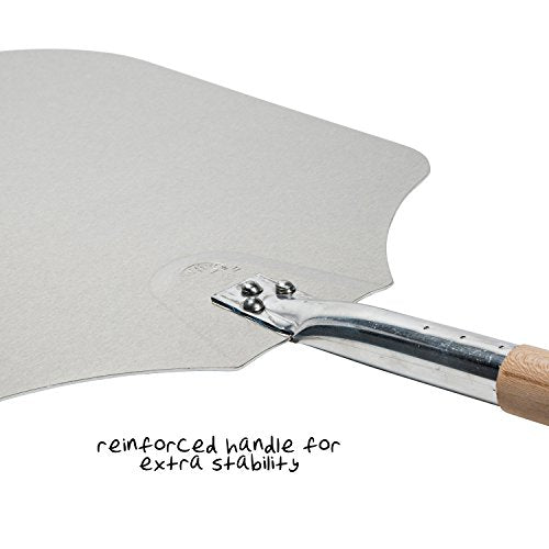  Kitchen Supply 14-Inch X 16-Inch Aluminum Pizza Peel With Wood Handle