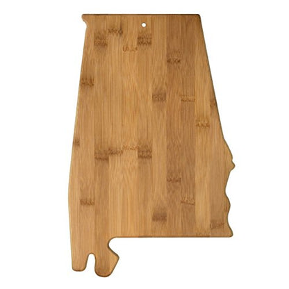  Alabama State Shaped Serving & Cutting Board, Natural Bamboo