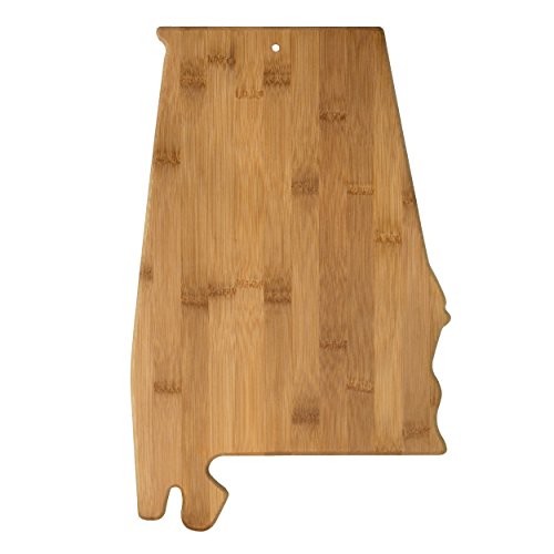  Alabama State Shaped Serving & Cutting Board, Natural Bamboo