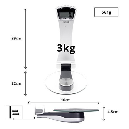  KS4000 Wall Mounted Digital Display 3KG (6.6lbs) Kitchen Scales