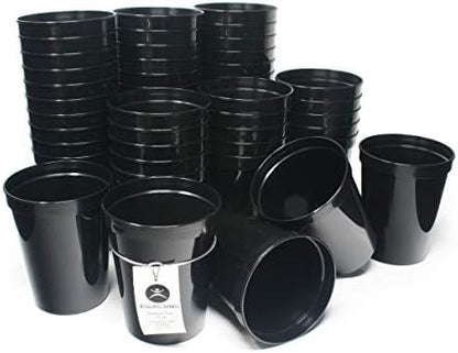  16 Oz Reusable Plastic Stadium Cups, Bulk 50 Pk, USA Made, BPA-Free Dishwasher Safe Plastic Tumblers, Light Pink