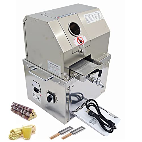  Electric Sugar Cane Press Juicer Machine 110V Sugarcane Juice Extractor With 3 Rollers For Sugarcane Ginger Sweet Sorghum Juicing Extractor Pressing
