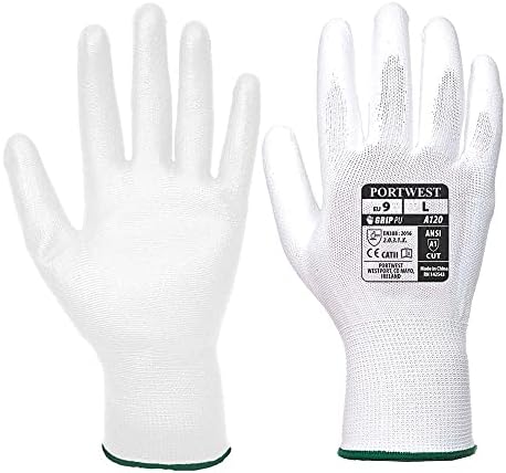 Portwest VA120 Smooth Vending PU Coated Palm Dipped Work Gloves