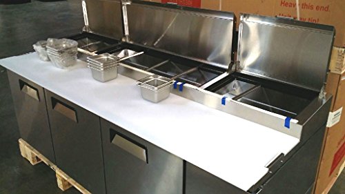  93" 3 Door Commercial Refrigerated Pizza Prep Table MPF-8203
