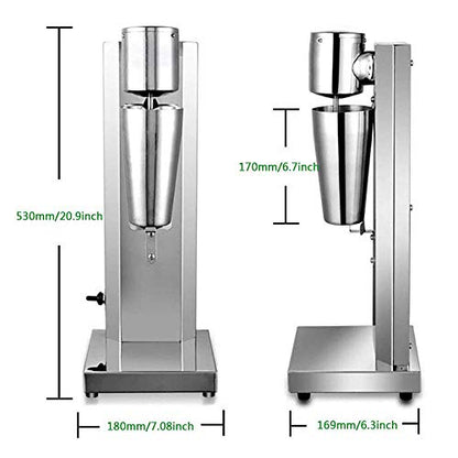 Commercial Electric Milkshake Drink Mixer Shake Machine 180W Smoothie Milk Ice Cream Blender 650ML