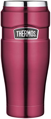 Thermos Stainless King Vacuum-Insulated Travel Tumbler, 16 Ounce, White