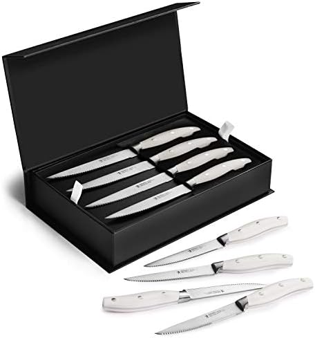  Forged Contour 8-pc Steak Knife Set - White