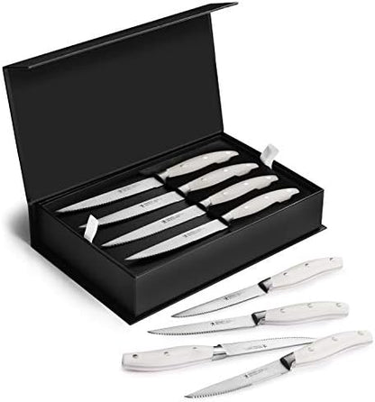 Forged Contour 8-pc Steak Knife Set - White